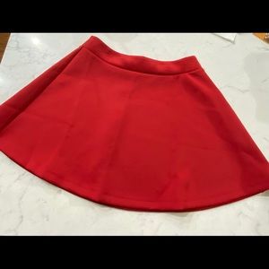 Red skater skirt